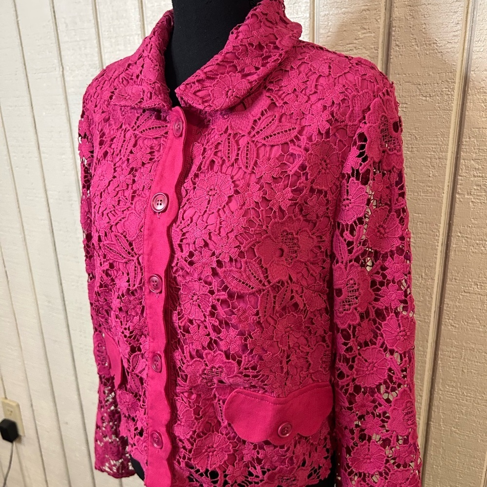 Anthropologie Dolan Lady Lace Blazer, size medium. - Picture 6 of 11